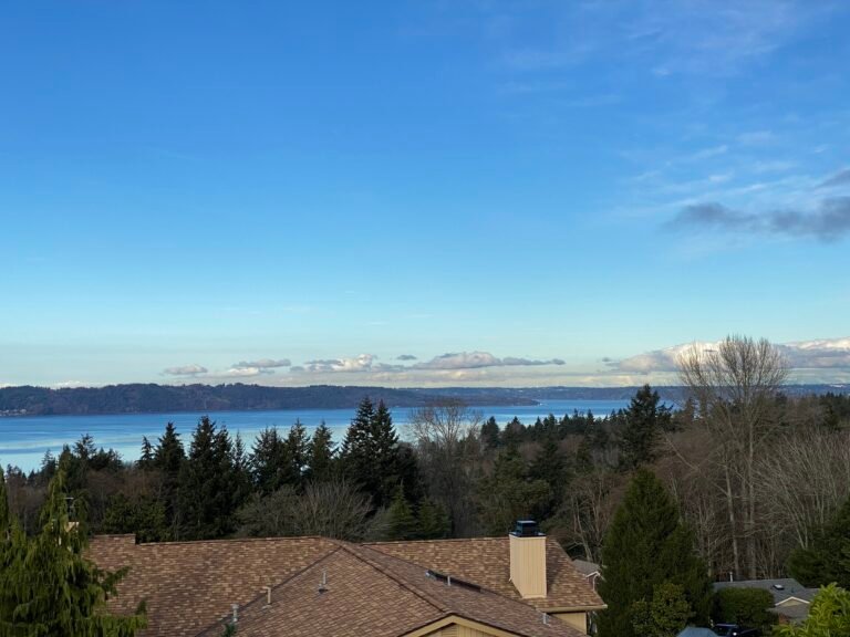 Aerial view of Harbor View Adult Family Home in Tacoma, WA