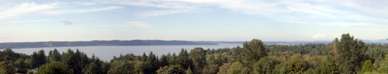 Aerial view of Harbor View Adult Family Home in Tacoma, WA